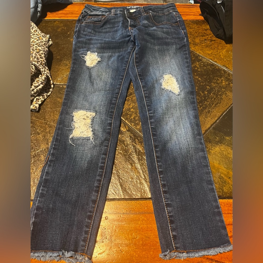 Cat and Jack dark blue jeans